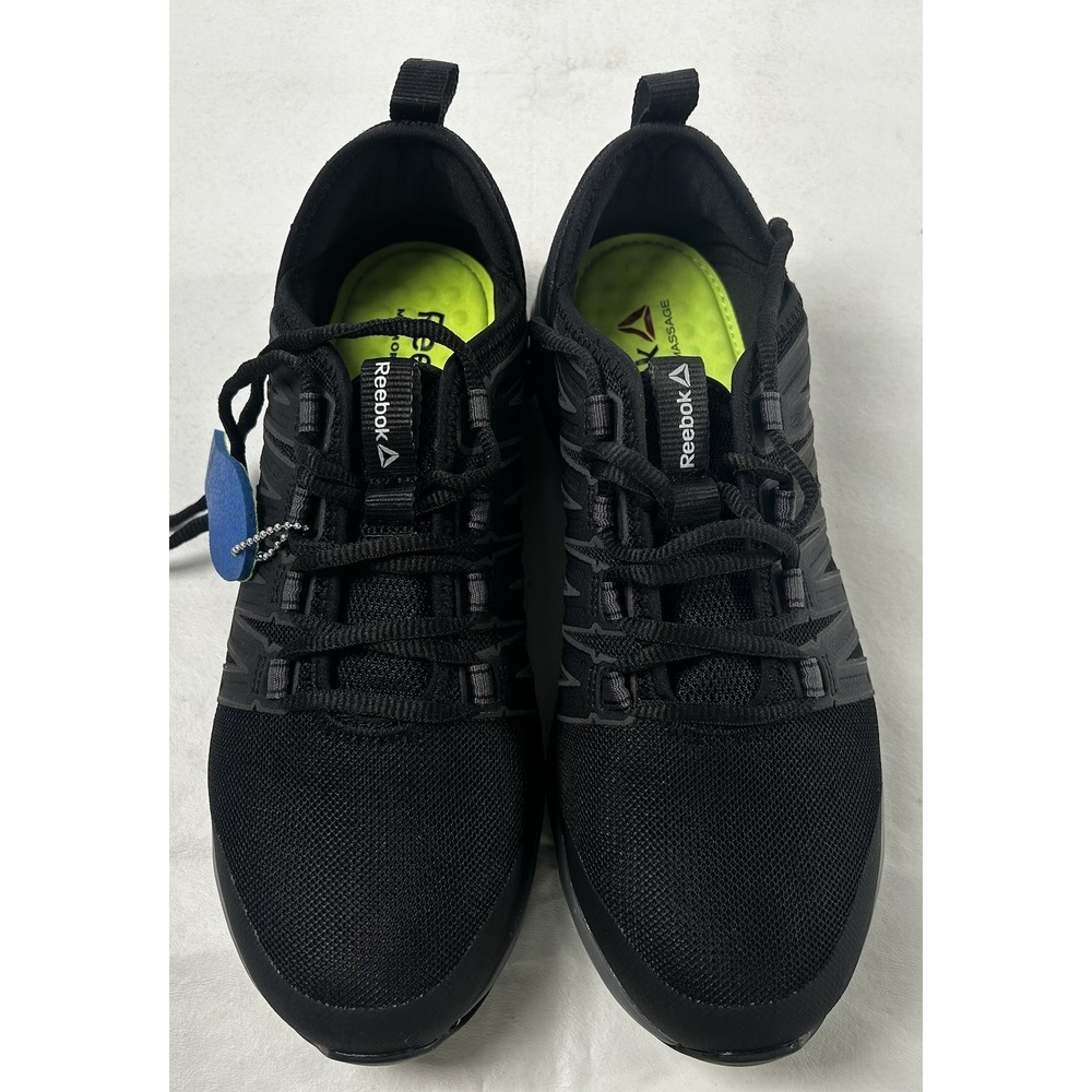 REEBOK ASTRORIDE UNISEX WORK ATHLETIC STEEL TOE BLACK SHOE RB2211 MENS 7 WOMEN 9 - Picture 11 of 15